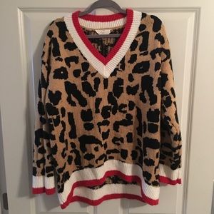 Leopard sweater size M/L